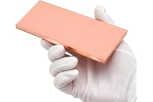 GENERIC 1 Pcs 99.9% Copper Flat Bar, 4.7" x 2"x0.2",C110 6 Gauge, 120 x 50 x5mm, Film Attached, No Scratches, 5mm Copper Plates,for DIY, Plate Mill, Electrical, Repair