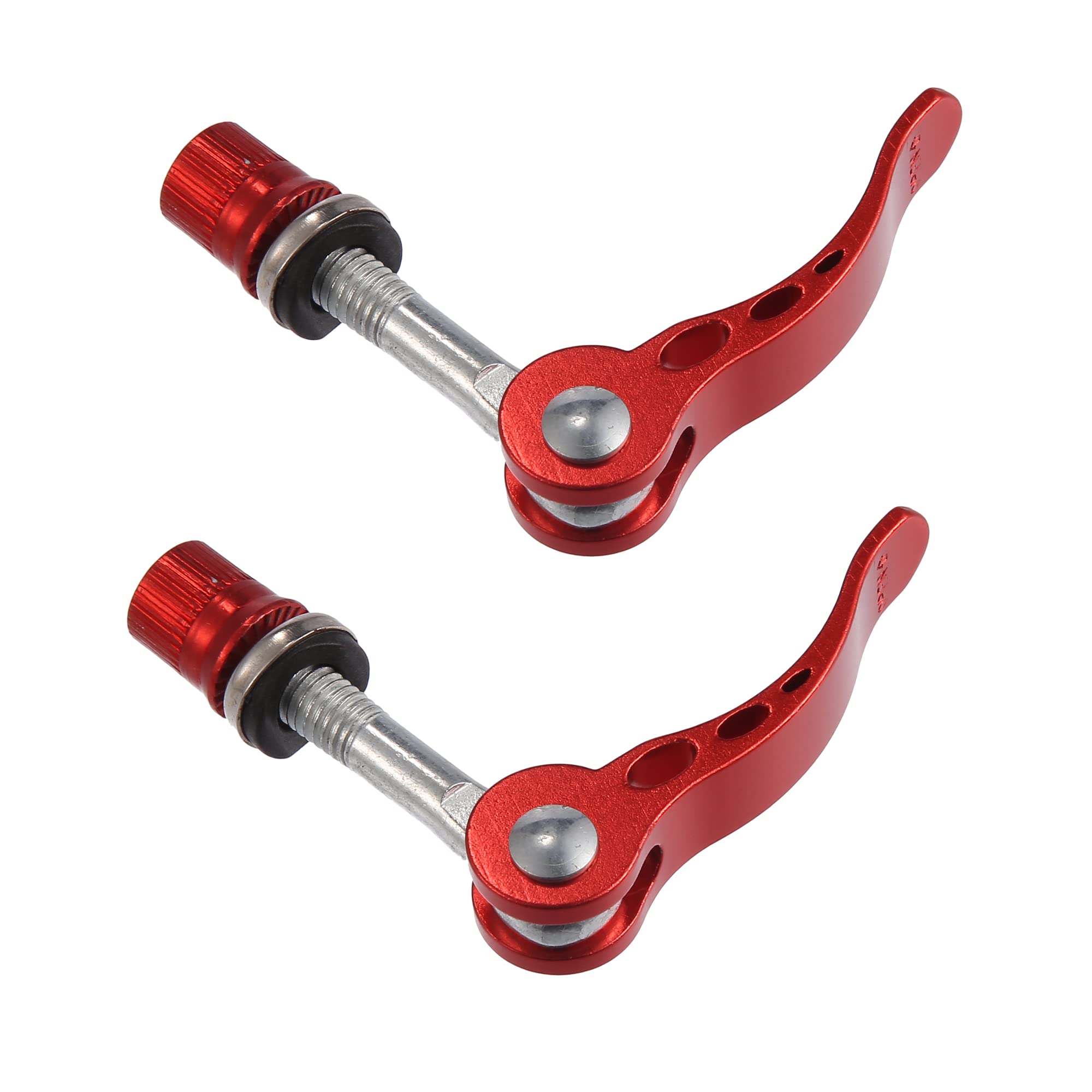 X AUTOHAUX 2pcs 8mm Aluminium Alloy Bike Seat Post Quick Release Pin Bolt Red