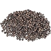 uxcell 500Pcs Round Crimp Beads, 2.5mm Metal Spacer Loose Beads Metal Clamp Ends Tiny Stoppers Bead for Bracelet Jewelry Making Craft DIY, Red Bronze