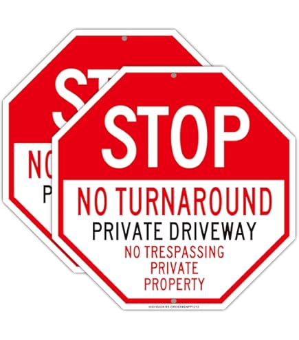 Amazon.com: No Turn Around Driveway Sign