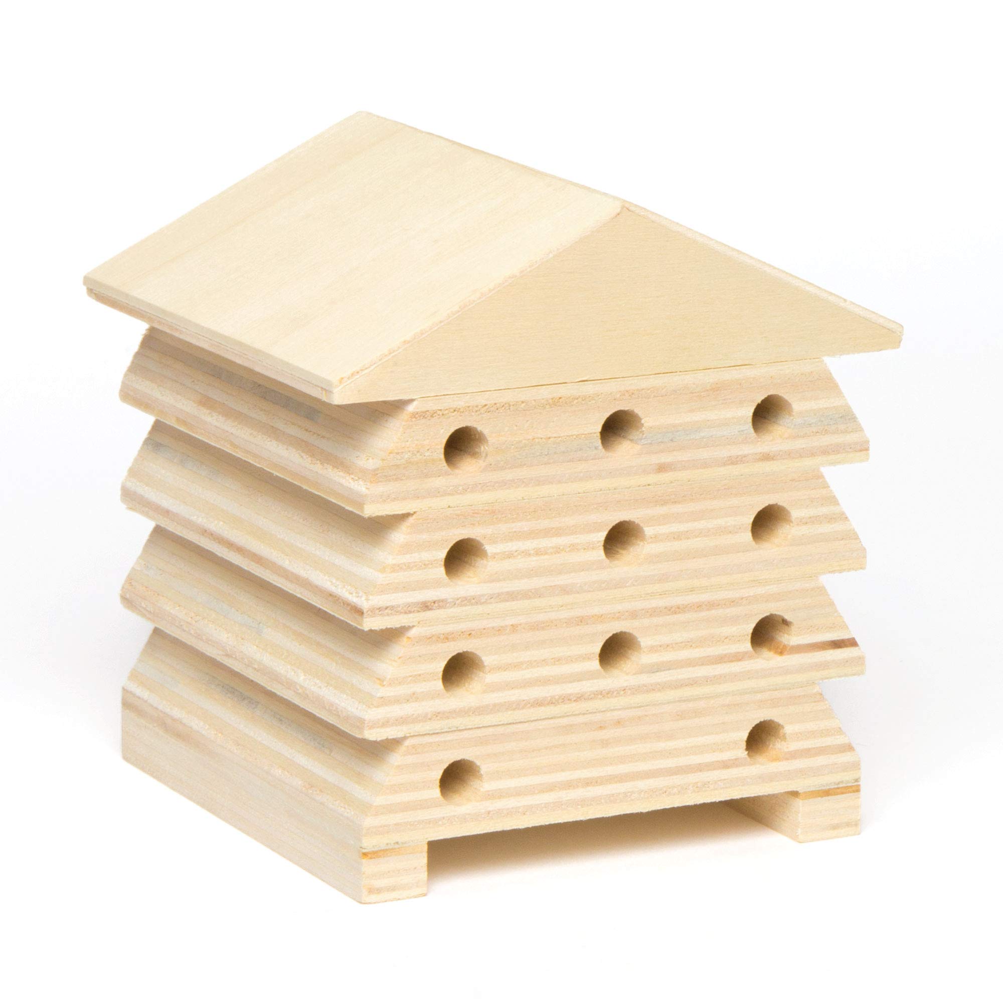 Baker Ross AC805 Wooden Bee Houses-Pack of 2, Perfect for Children to Design and Decorate, Ideal for School Work, Home, Craft Group Tasks