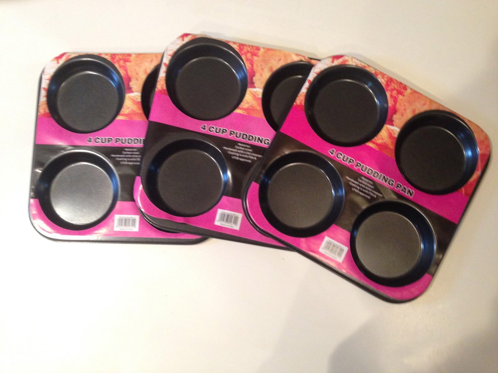 4-cup Pudding Or Bake Pan Yorkshire Pudding and Muffins Set of 3