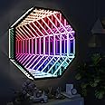 Starlips Mirror Tunnel Light LED Infinity Mirror Light with Remote Control 3D Octagon Infinity Wall Mirror Multi Color Changing Light (12in/30cm), FFAC-22
