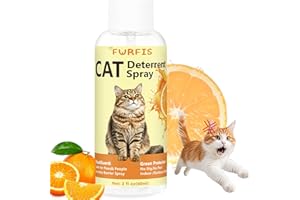 FURFIS Cat Deterrent Spray - Natural Scratch Deterrent for Furniture & Plants | Alcohol-Free, Safe for Indoor/Outdoor Use in Multi-Cat Homes (2 fl.oz)