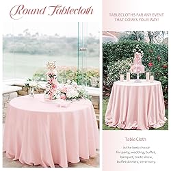 REWOMC 10 Pink Round Tablecloths - 120