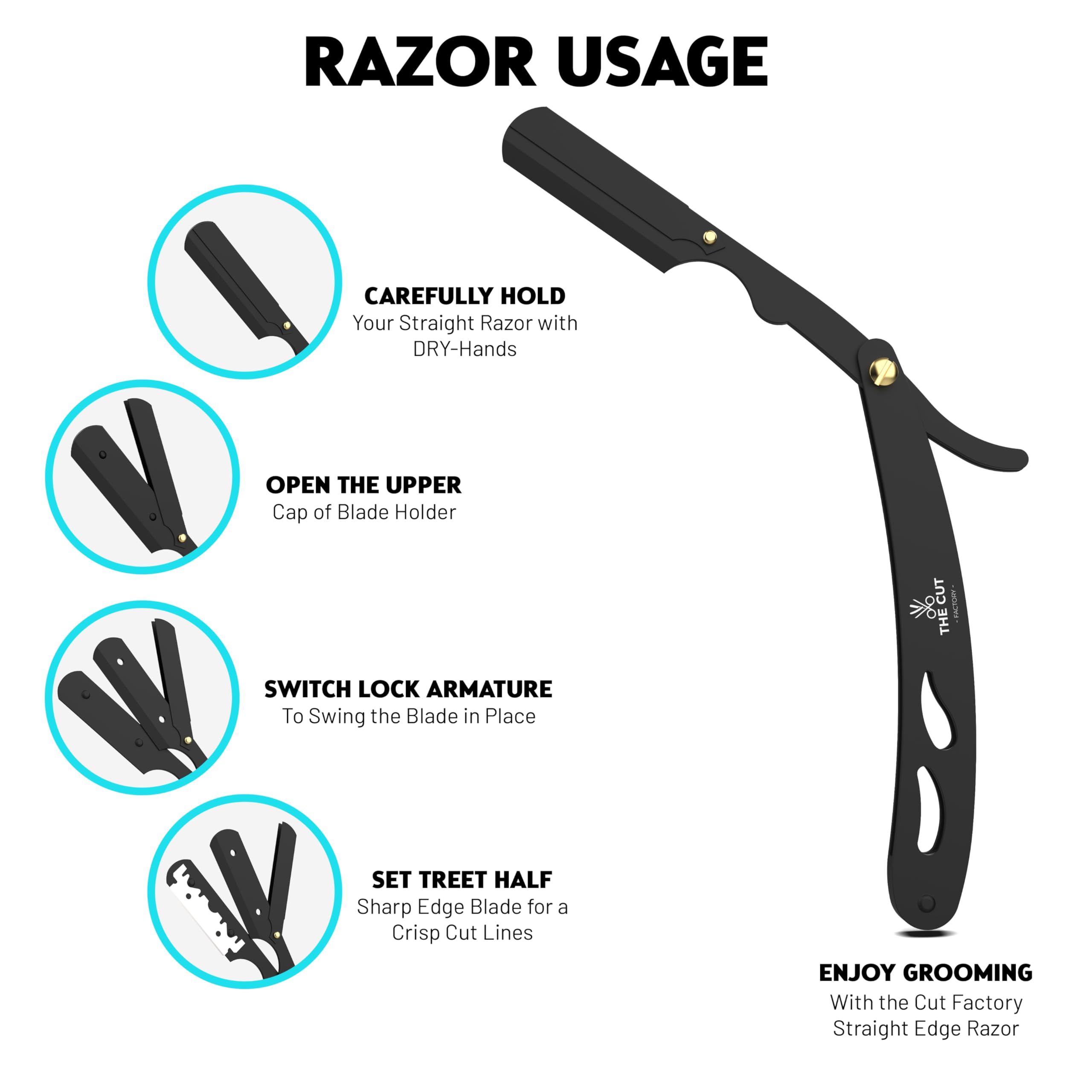 Mua Bostti The Cut- Factory- Straight Razor with 100 Pack Platinum ...