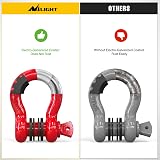 Nilight 2 Pack 3/4 Inch D Ring Shackle 4.75 Ton With 7/8 Inch Pin Red view 5