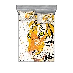 Ambesonne Animal Fitted Sheet & Pillow Sham