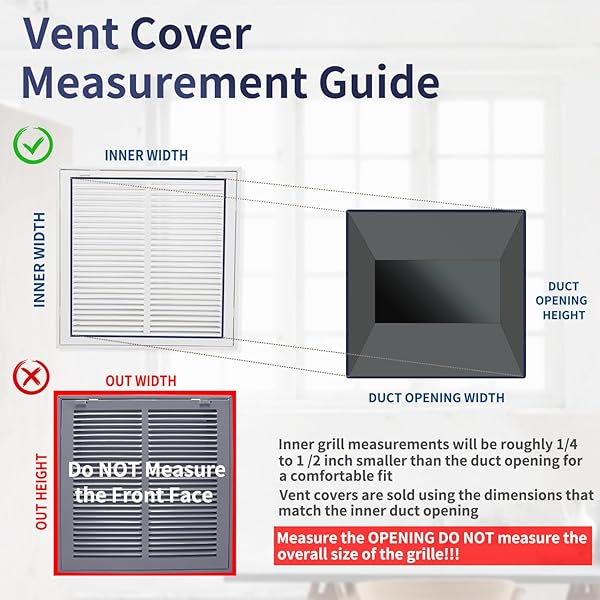 HOWEALL 14″W X 20″H [DUCT OPENING SIZE] STEEL RETURN AIR FILTER GRILLE – REMOVABLE FACE/DOOR FOR 1 INCH FILTERS -HVAC VENT COVER GRILL – WHITE [OUTER DIMENSIONS: 16 5/8″W X 22 5/8″H]