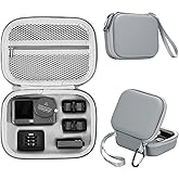 Honlyn Carrying Case for DJI Osmo Action 6,PU Storage Travel Bag for DJI Osmo Action 6 Accessories (Gray)