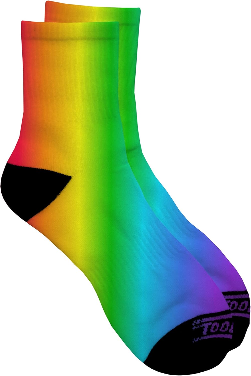 TooLoud Vertical Rainbow Gradient Adult Short Socks Select Your Size All Over Print