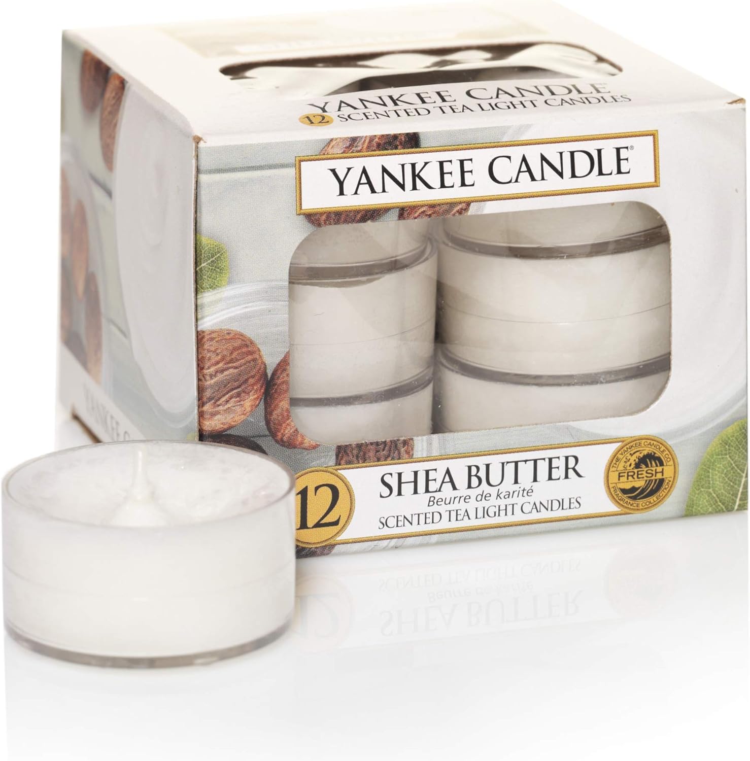 Yankee Candle velas Tea Light, Manteca de karité, paquete de 12 Amazon.es Hogar