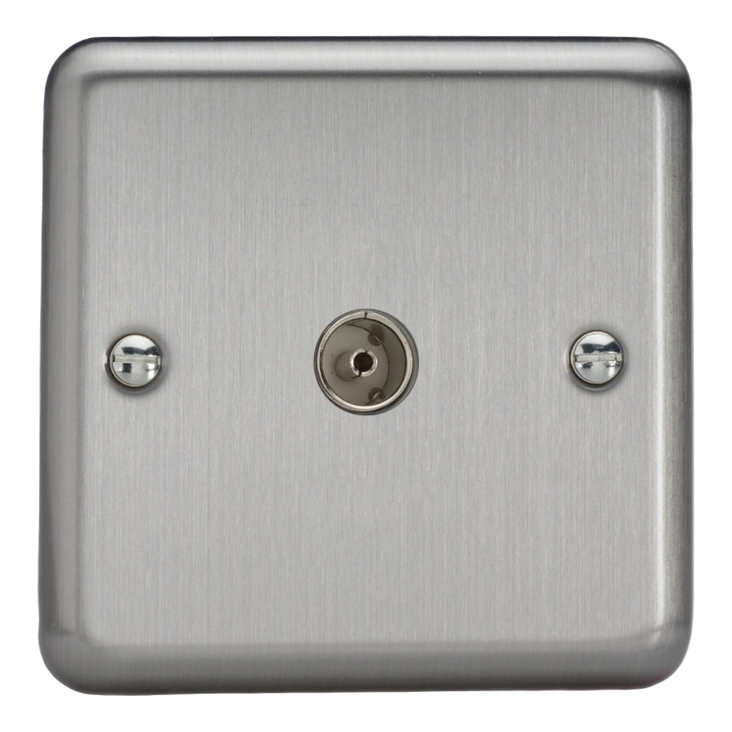 Varilight - 1G Co-axial TV Socket Matt Chrome - XS8