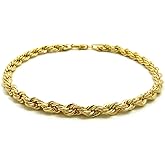 Fashion 21 Anklet for Women Electro Gold Plated Ankle Bracelet - Made in Korea (5mm 10" Rope)