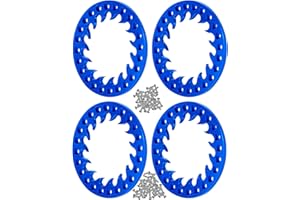 RcarmubWow RC Metal 1.9 Beadlock Wheels Replacement Ring for 1/10 Crawler RC Car TRX4 SCX10 90046 90047,Alloy 1.9" Beadlock Rims Replacement Ring,4pcs,Navy Blue