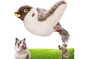 Flappy Chase Cat Toy, Interactive Chirping Flying Bird Cat Toys with Remote Control, Chirping Bird Cat Toy Flapping Wings, Fl