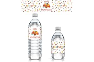 DISTINCTIVS Thanksgiving Party Favors for Kids, Turkey Stickers for Water Bottles - 24 Count