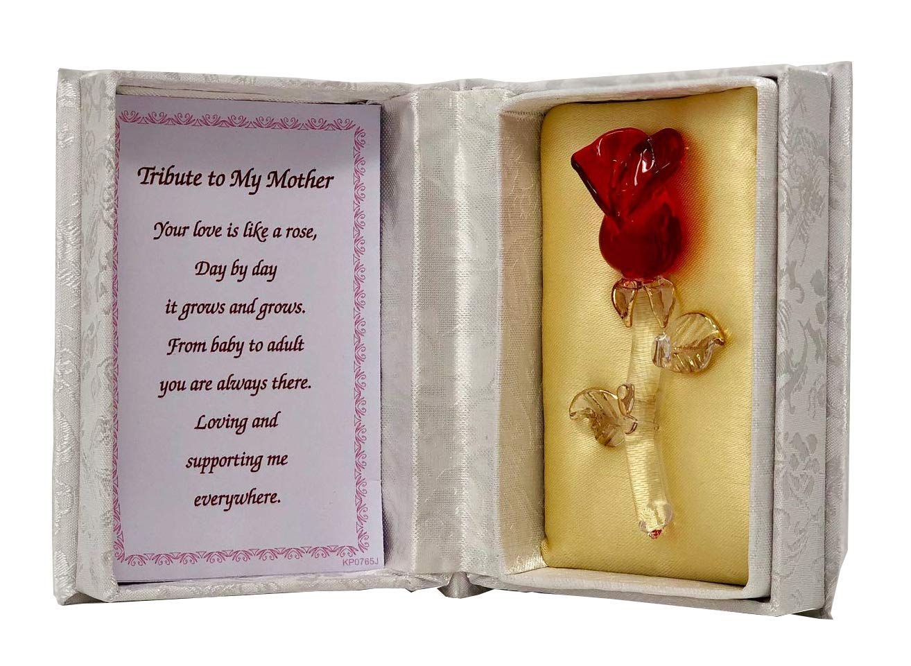Parmy Red Rose In White Box Mum Gift Mummy Mom Mother Birthday Anniversary Christmas Keepsakes Ornaments