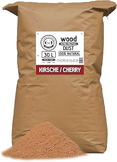 Grillgold Räuchermehl Wood Smoking Dust. Zum räuchen und kalträuchern von Fisch, Fleisch und Gemüse auch für BBQ und Grill geeignet. In Papier-Sack befüllt mit 30 Liter Kirsche
