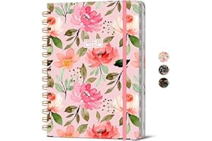 GETINK Planner2024-2025, Calendar Planner 2024-2025 for Women, Weekly & Monthly Planner from July 2024 - June 2025, Hardcover Agenda Book 2024-2025, Spiral Bound, Inner Pocket, 6”×8.5” Pink
