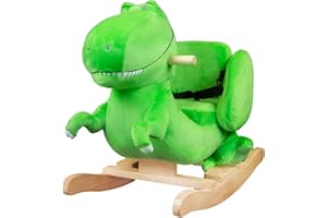 Nattou Rocking Horse Animal Dinosaur for Children10-36 Months, 25 x 13 x 18 in (Tommy The TREX)