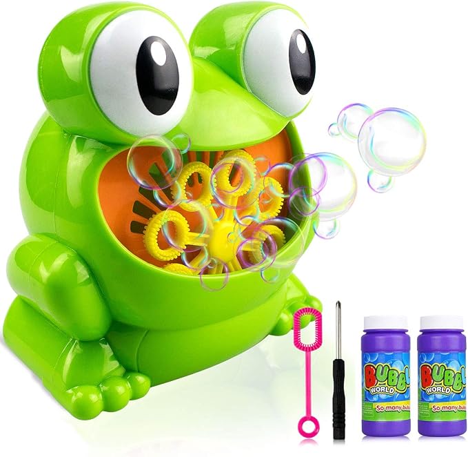 Ulmisfee Bubble Machine Automatic Frog Bubble Blower Machine Make Over