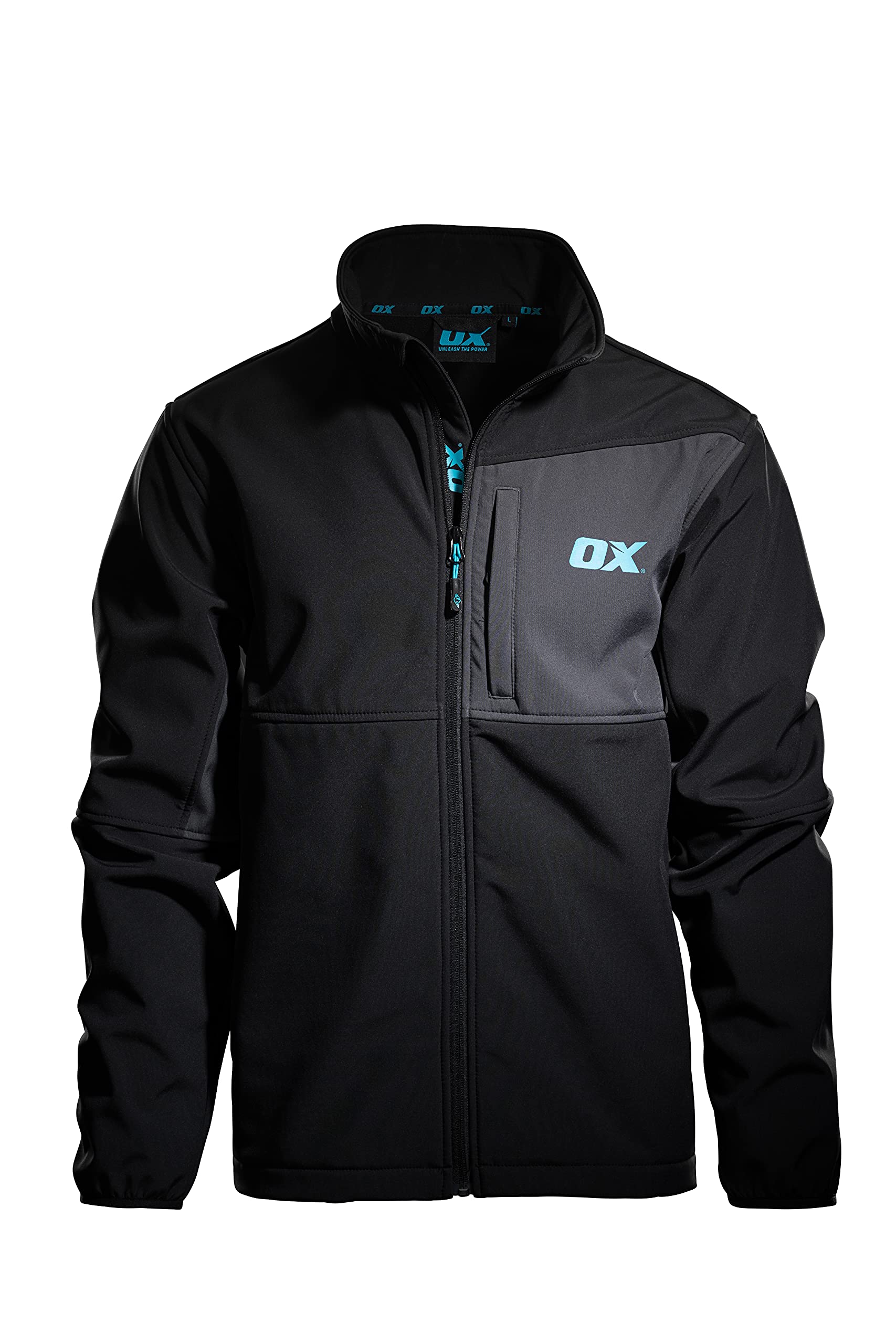OX Tools Unisex - OX Softshell XL Black Grey , Black, Grey, XL UK