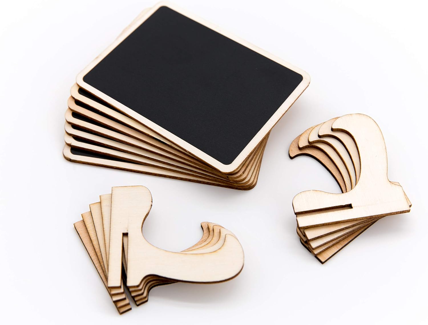 20 Pack Wood Mini Chalkboards Signs with Support Easels, Place Cards, Small Rectangle Chalkboards Blackboard for Weddings, Birthday Parties, Message Board Signs and Event Decorations : Office Products