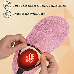QFH Womens Mens Slippers with Thin Rubber Sole Soft