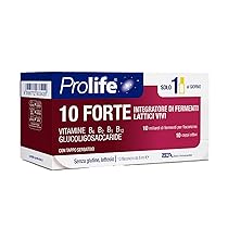 Prolife – 10 Forte, Integratore con 10 Miliardi di Probiotici per Flaconcino, Ricco di Fermenti Lattici e Vitamine del Gruppo B, 10 Flaconcini da 8 ml