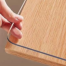 Square 20x20 Inch Clear Plastic Table Protector Cover Mat Compuer PVC Clear Desk Protector Vinyl Tablecloths For Game Table Glass Metal Wooden Dining Living Room Side Table Patio Garden Table Wipeable