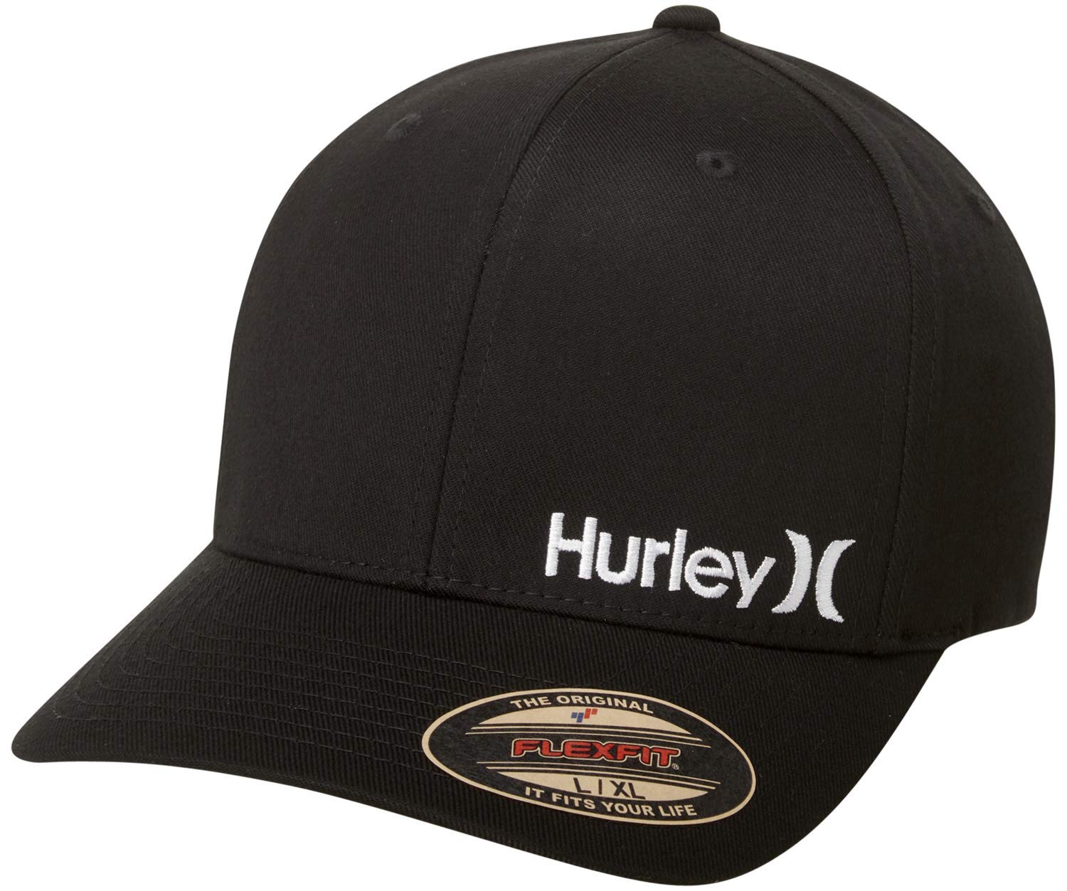 Hurley Men's Baseball Cap - Flexfit Curve Bill Fitted Trucker Hat for Men (S-XL)