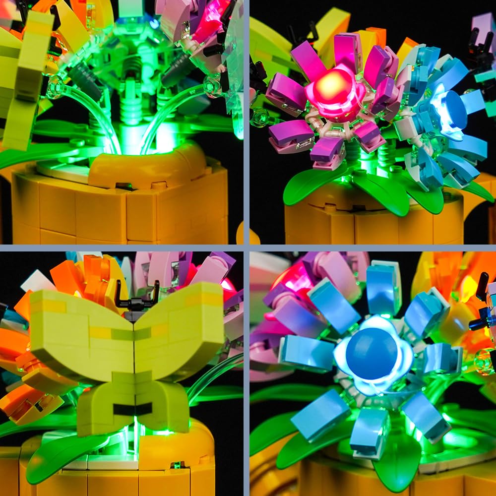 Led Licht Set für Lego Flowers in Watering Can 31149 (Kein Lego), Dekorationsbeleuchtungsset für Lego Flowers in Watering Can Kreative Spielzeug 2