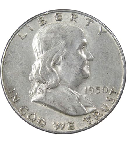 1951 S Franklin Half Dollar XF EF Extremely Fine 90% Silver 50c US