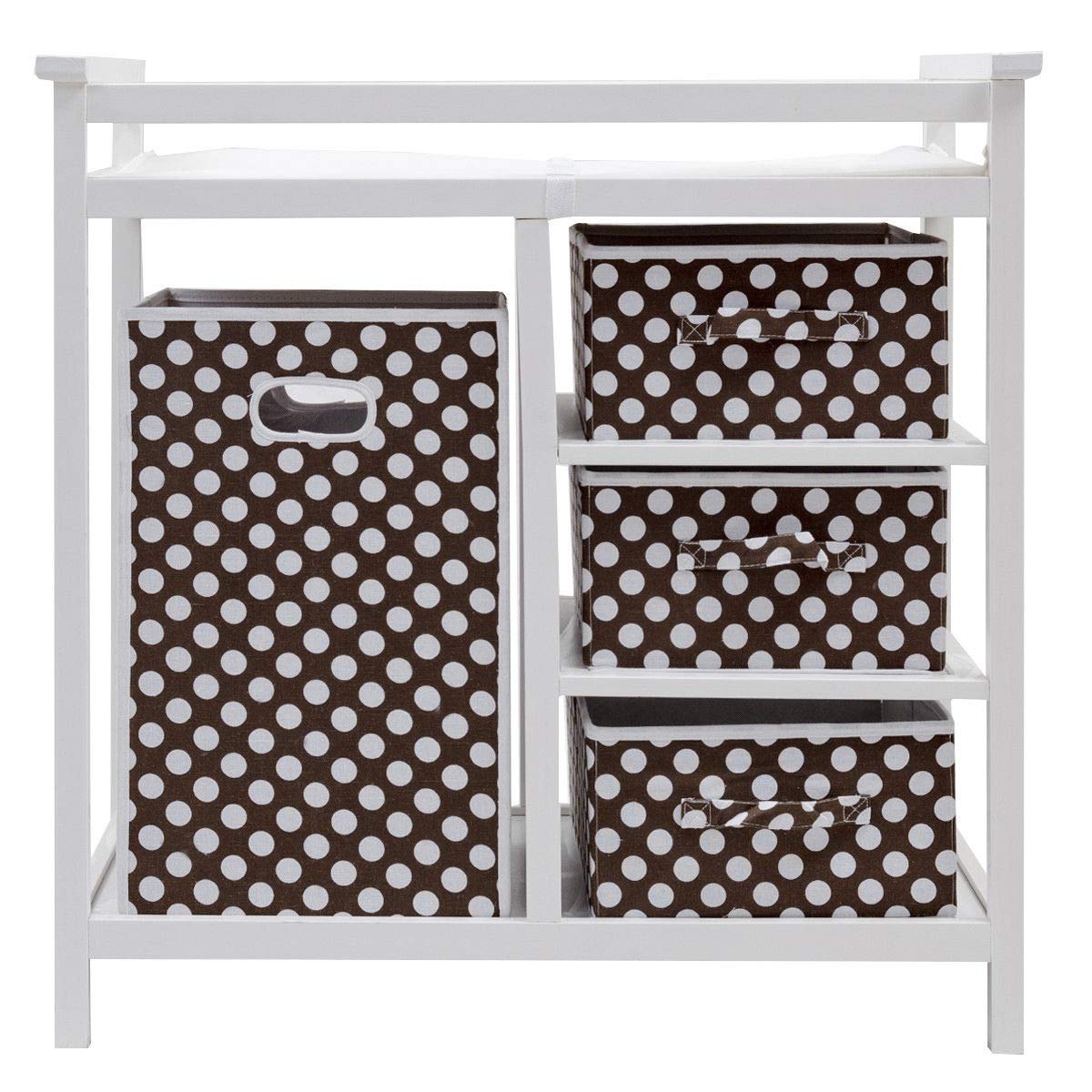 changing table with laundry hamper