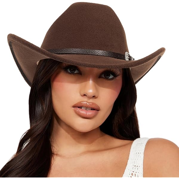Eohak Womens Western Cowboy Hats Studded Pinched Western  display picture 2
