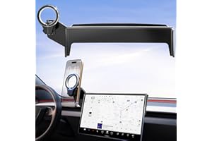 pop-tech Magnetic Car Mount for Tesla Model 3 Highland 2024 2025 2026 & Model Y Juniper 2025 2026: for MagSafe Strong Magnets