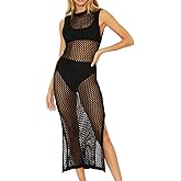 CHERRY CAT Crochet Cover Ups for Women Sexy Hollow Out Swim Cover Up Knit Summer Outfits