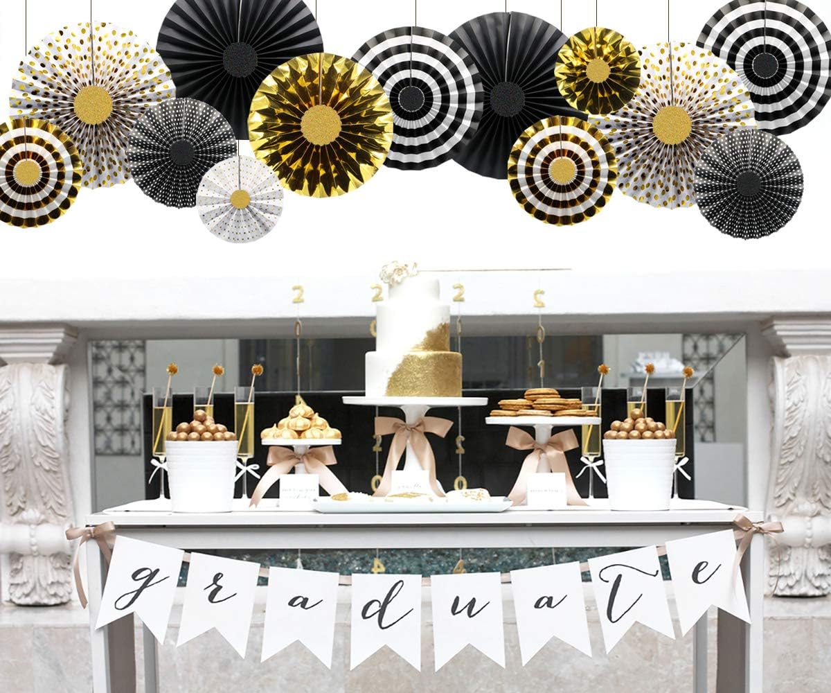 KAXIXI Party Hanging Paper Fans Decorations, Wedding Birthday Bachelorette Bridal Shower Party Ceiling Hangings Gender Reveal Baby Shower Party Decorations, 8pc: Home & Kitchen