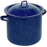 IMUSA USA Speckled Enamel Stock Pot 7.75-Quart, Blue