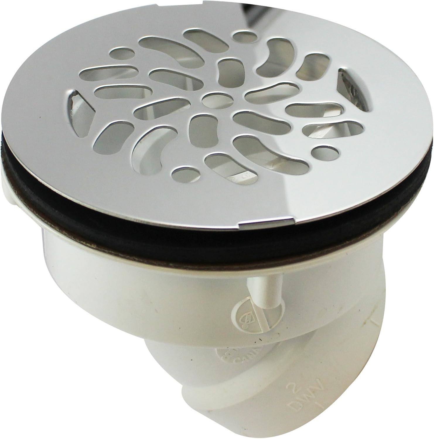 Canplas 322542WSS 45 Degree Offset Shower Drain, Silver, 3.5 x 4.25 x 4