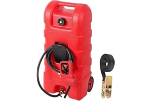 ELTRAWORS 15 Gallon Gas Can with Pump - Portable Diesel Fuel Can with 9.8ft Hose & for Gasoline, Diesel, Kerosene & Water - Leak-Proof Gas Caddy for Cars, Trucks, Lawn Mowers, Atvs, Boats