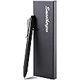 SMOOTHERPRO Bolt Action Pen with Stylus Tip, Compatible with Fisher Space SPR4 Refill and Parker Refill, Black Ballpoint Stylus Pen for Touch Screen