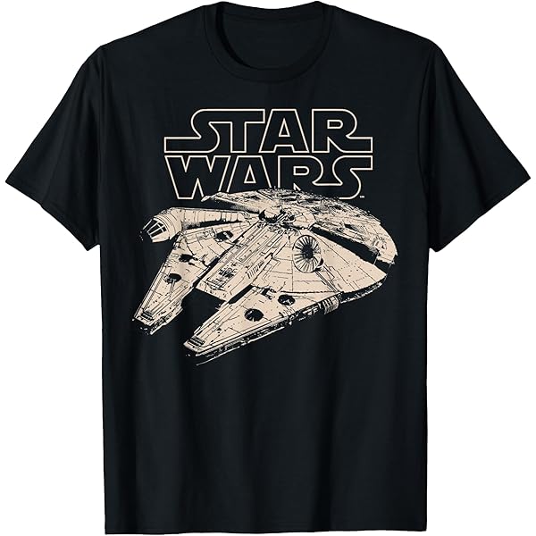 Amazon.com: Star Wars Millennium Falcon 77 Retro Diagonal Stripe