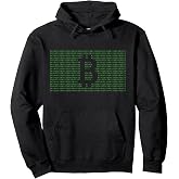 Bitcoin Logo Binary Code Crypto Currency HODL Nerd Gift Pullover Hoodie