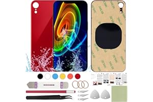 ReuWeu Back Cover Glass Replacement Compatible with iPhone XR 6.1" + Professional Tools (Red)