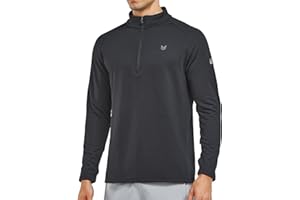NORTHYARD Men's Quarter Zip Pullover Fleece Lined Long Sleeve Running Shirts Golf Sweatshirts Outdoor Thermal Layer Hiking