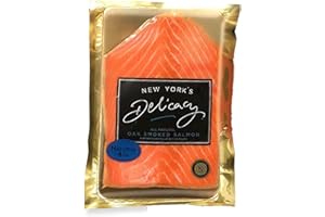 New York's Delicacy Smoked Salmon Nova - 8 Oz. Pack (Pack of 1) - Award-Winning, Pre-Sliced, Fully Trimmed - Kosher, Gluten-Free, High in Omega 3 - All-Natural from Chilean Patagonia