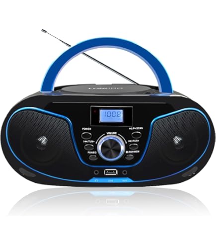 GPX KC318S Silver Under Cabinet CD Player with AM/FM/Clock