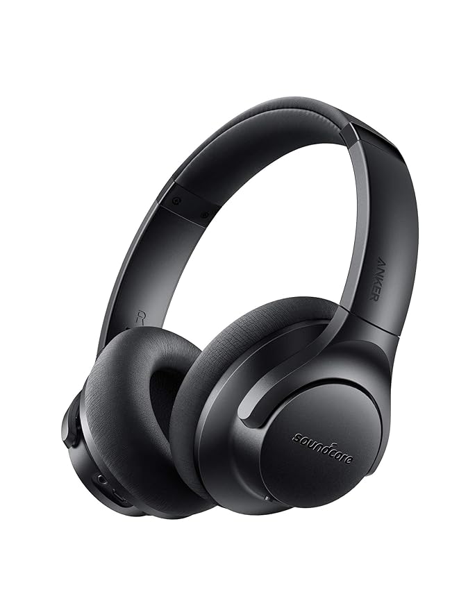 Soundcore Life 2 Bluetooth Kopfhörer, Kabellos Over Ear Active Noise Cancelling Kopfhörer mit 30 Stunden ANC Spielzeit, Hi-Re